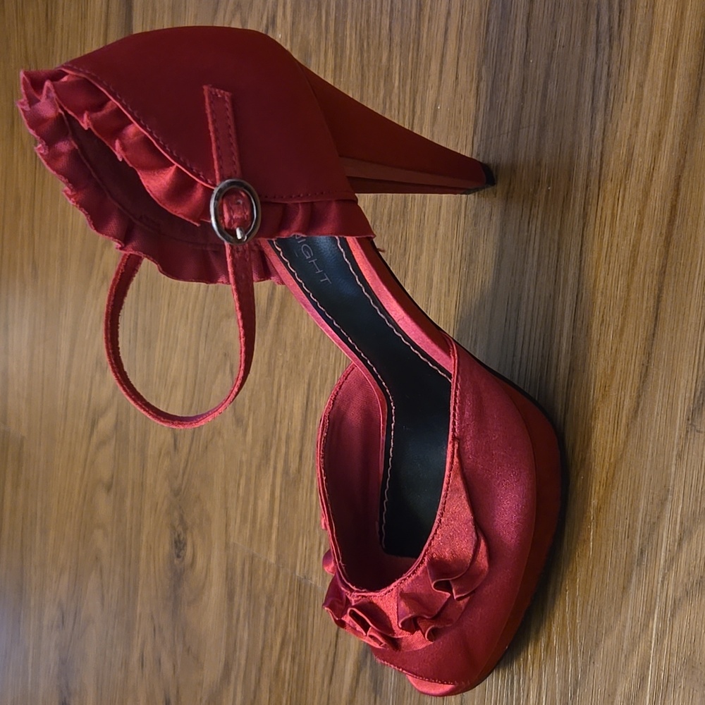 Pink Peep Toe Heels - Picture 7 of 16